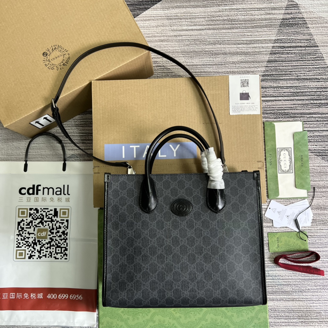 專櫃包裝男女同款Gucci小號托特包高仿包包手提包
