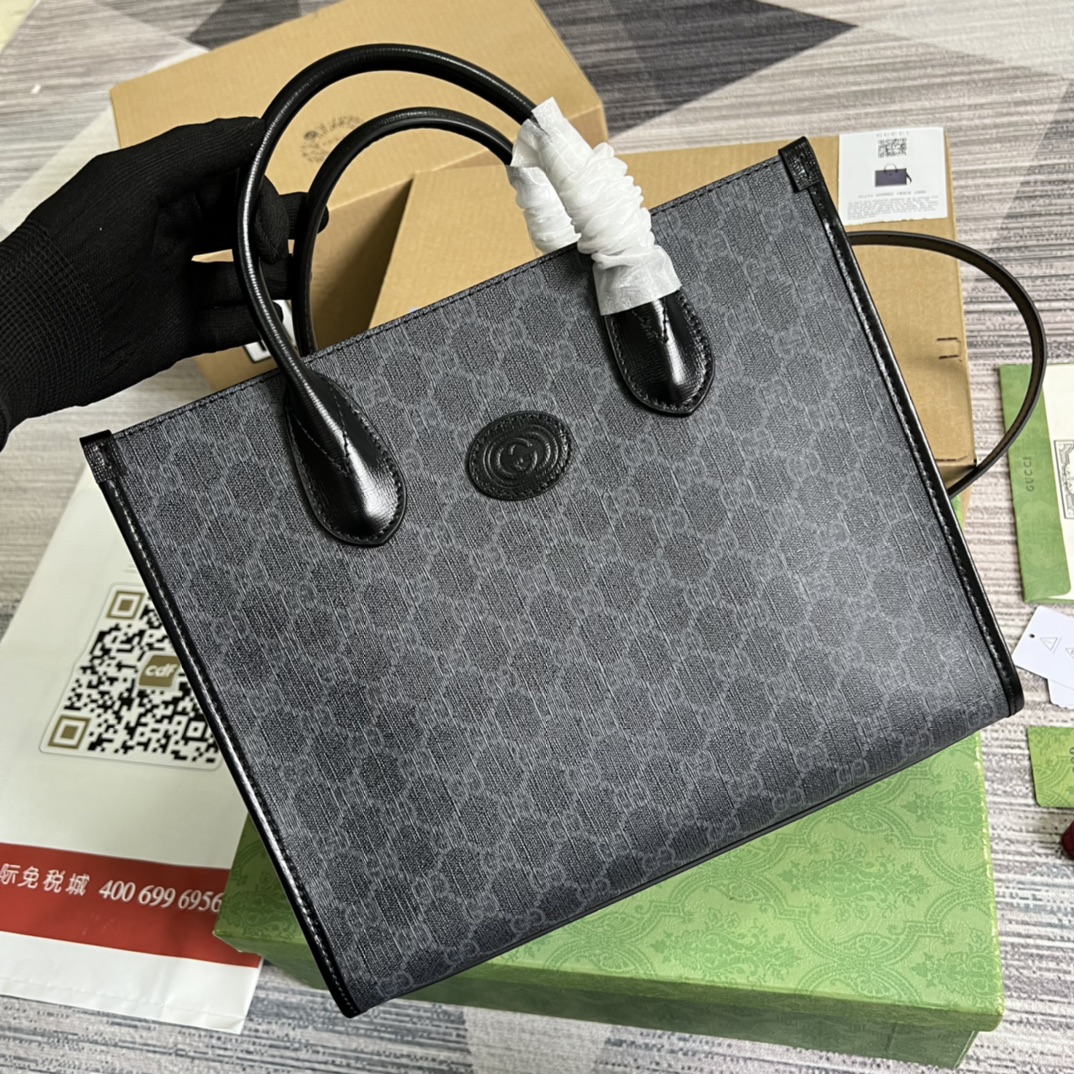 專櫃包裝男女同款Gucci小號托特包高仿包包手提包