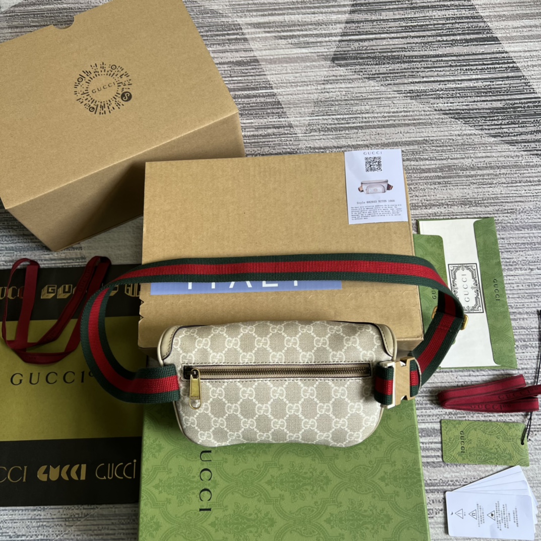 Gucci高仿包包Supreme帆布製作女款胸包單肩包