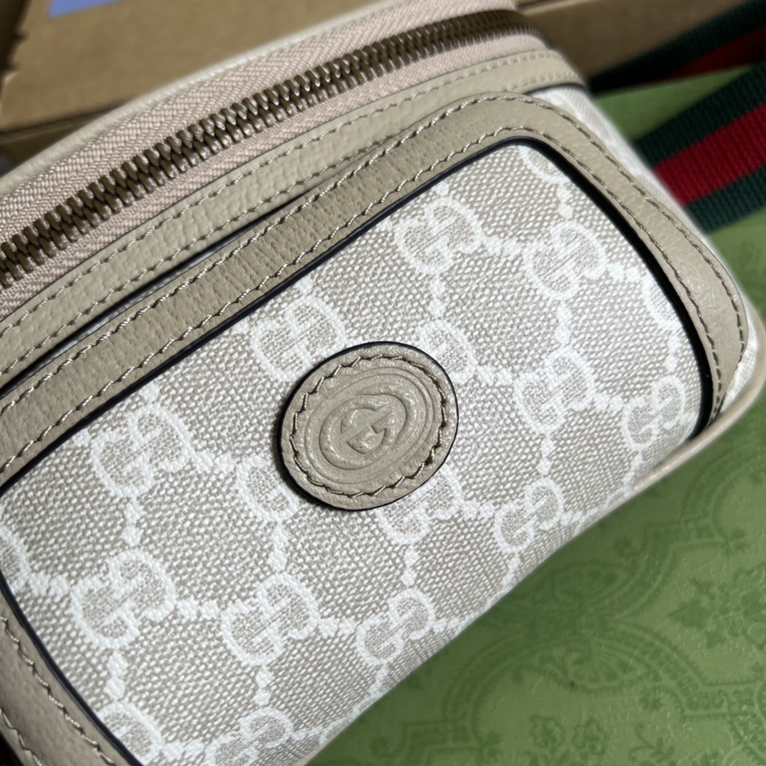 Gucci高仿包包Supreme帆布製作女款胸包單肩包