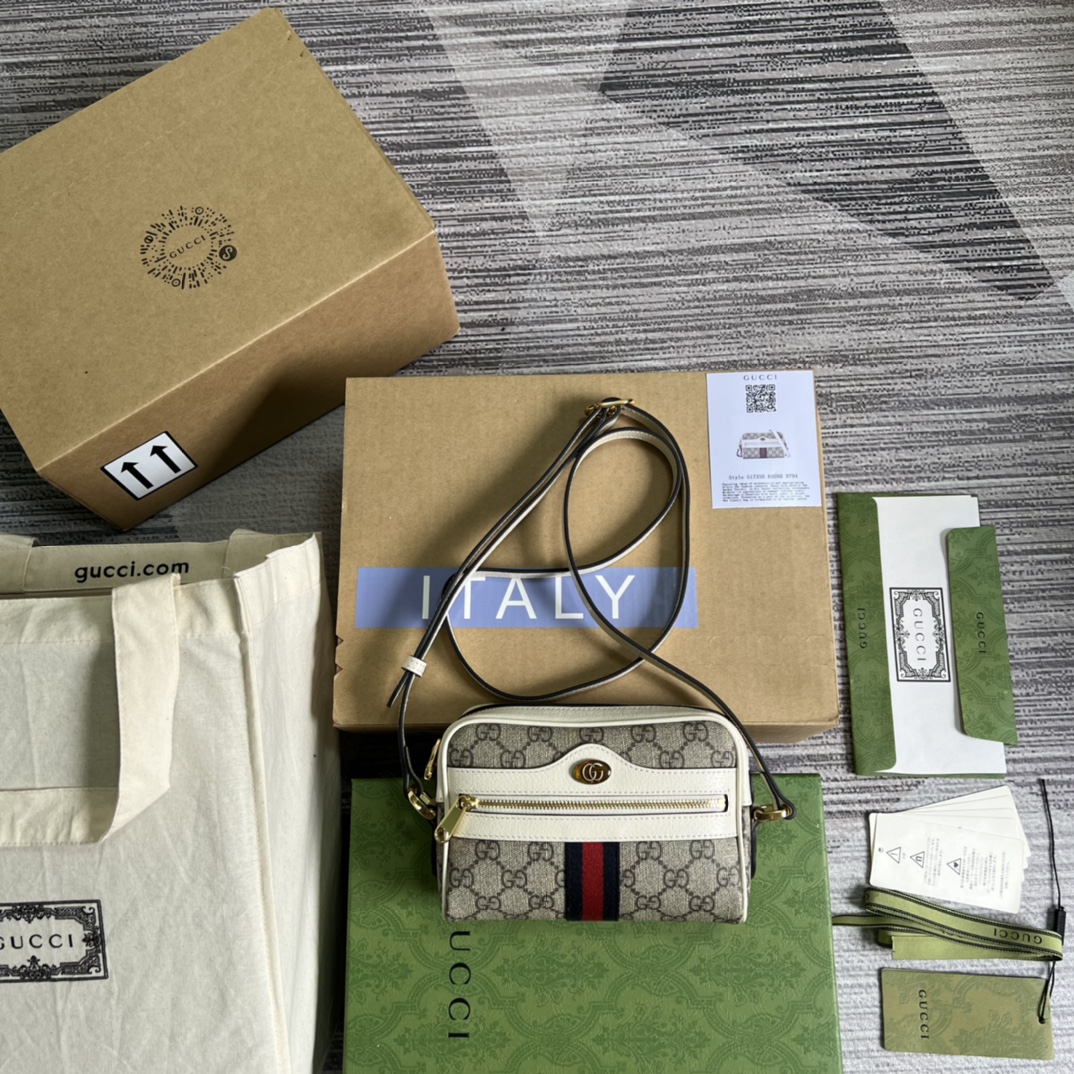 香港頂級高仿奢侈品Gucci專櫃包裝斜挎包單肩包