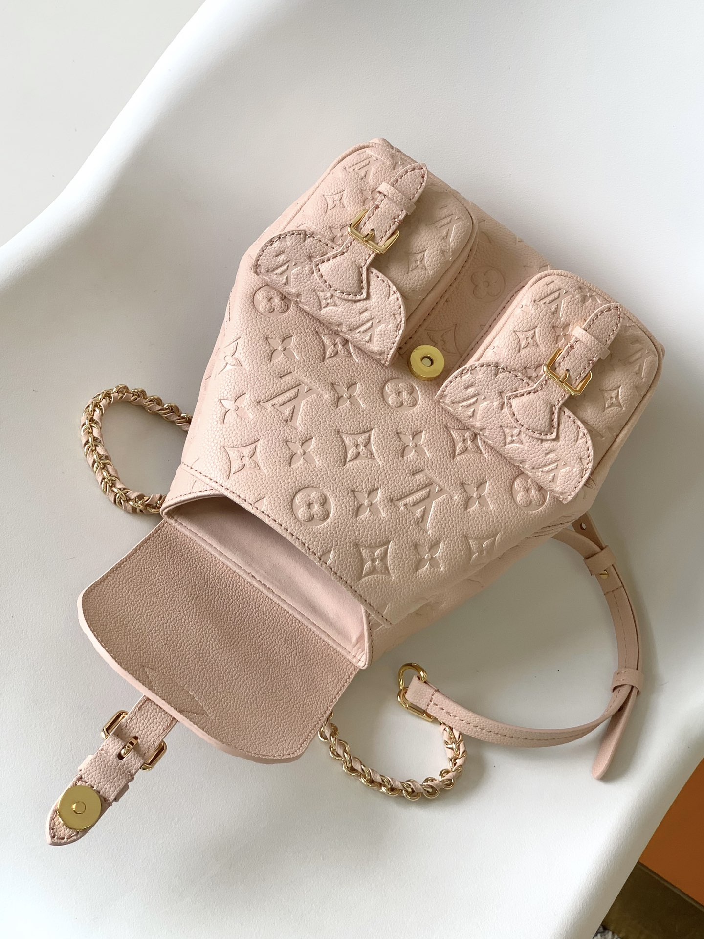 M47072粉色頂級原單LV路易威登Backup 女款雙肩包背包真皮包包