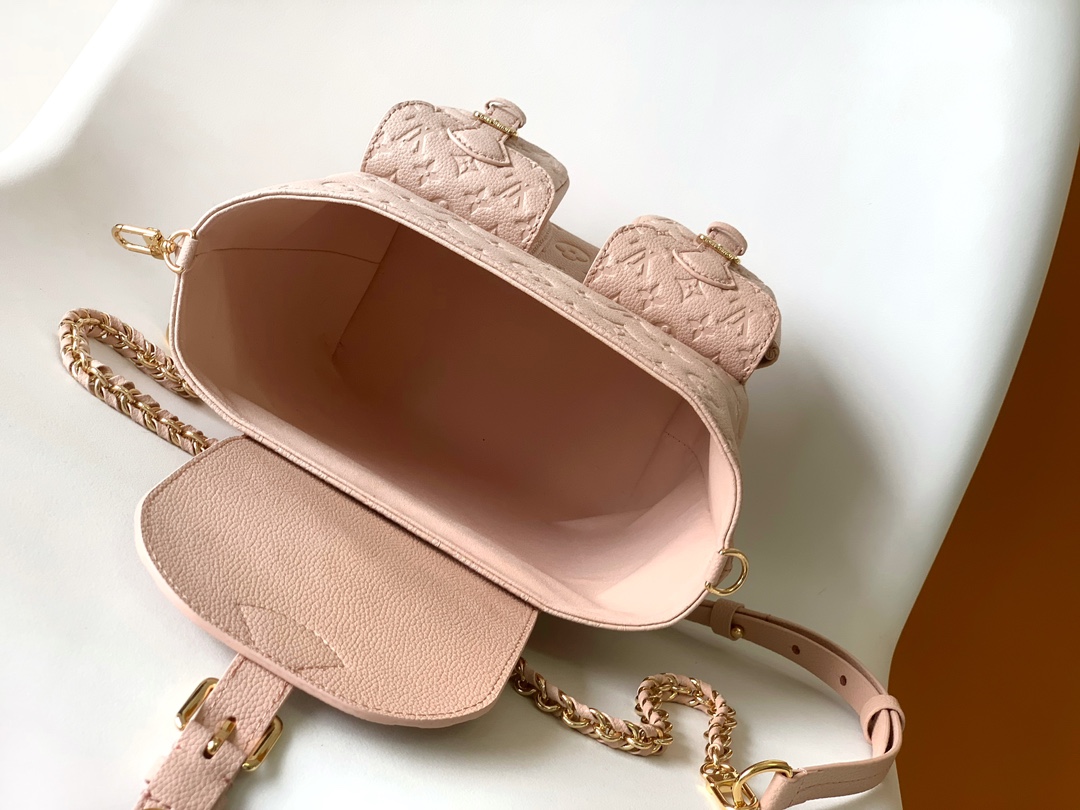 M47072粉色頂級原單LV路易威登Backup 女款雙肩包背包真皮包包
