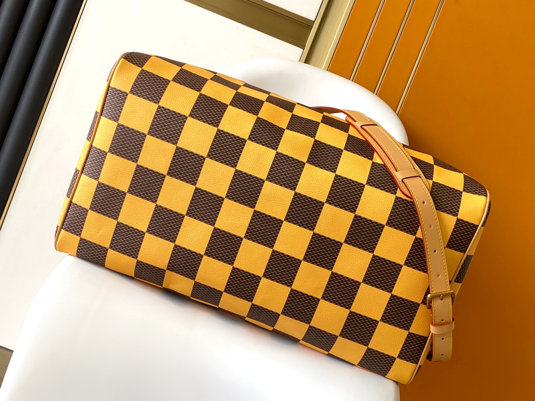 頂級復刻奢侈品路易威登LV Speedy盤棋格手提包購物包旅行包