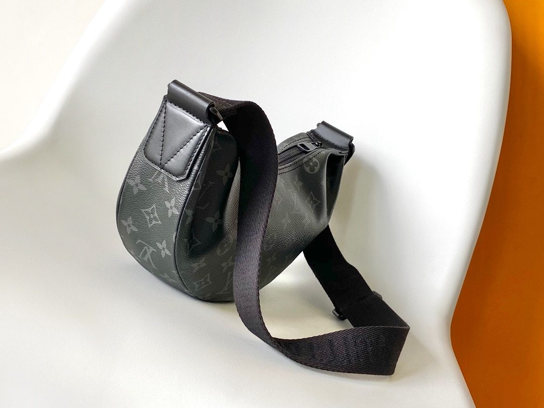 M47158獨家精品包包路易威登LVHamac小號手袋Monogram Eclipse 塗層