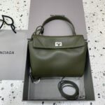 1比1原單BALENCIAGA巴黎世家包包 𝐑𝐎𝐃𝐄𝐎 𝐁𝐀𝐆 mini綠色銀扣