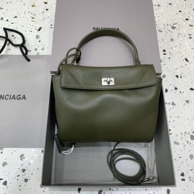 1比1原單BALENCIAGA巴黎世家包包 𝐑𝐎𝐃𝐄𝐎 𝐁𝐀𝐆 mini綠色銀扣