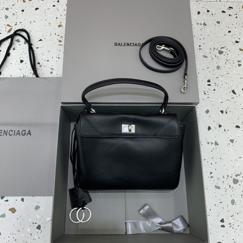 高仿超A貨BALENCIAGA巴黎世家包包 𝐑𝐎𝐃𝐄𝐎 𝐁𝐀𝐆 mini 黑色銀扣