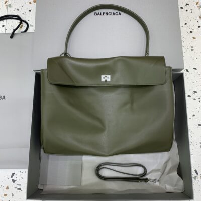 一比一原單BALENCIAGA巴黎世家包包 𝐑𝐎𝐃𝐄𝐎 𝐁𝐀𝐆大號綠色銀扣