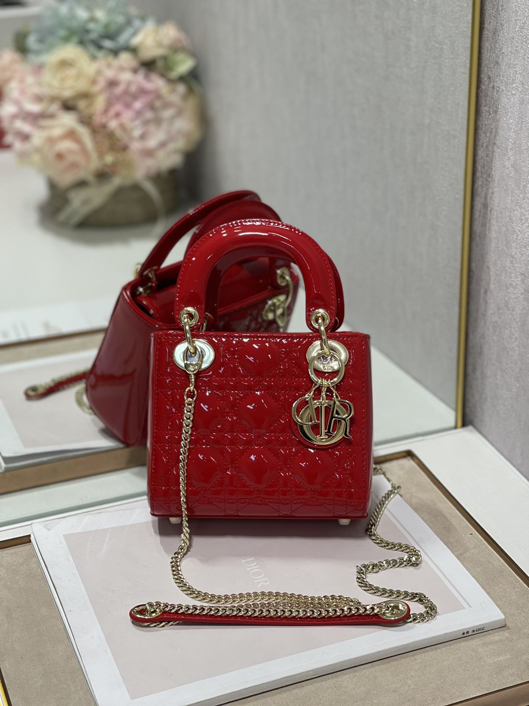 Lady Dior My ABC迪奧一比一復刻專櫃同步女款手提包紅色 斜挎包