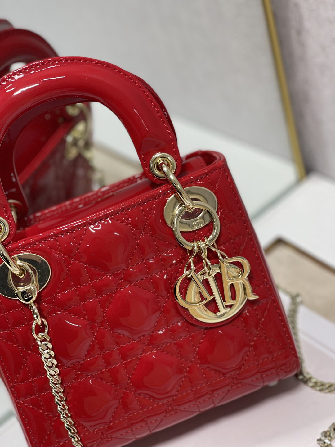 Lady Dior My ABC迪奧一比一復刻專櫃同步女款手提包紅色 斜挎包