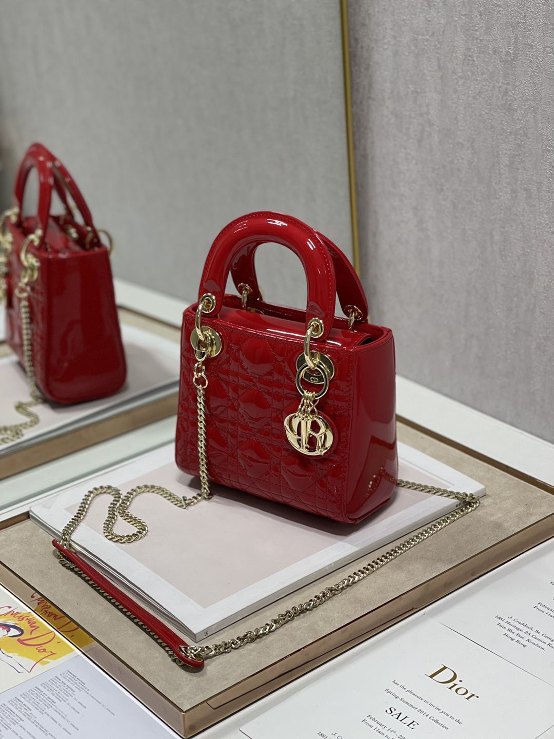 Lady Dior My ABC迪奧一比一復刻專櫃同步女款手提包紅色 斜挎包