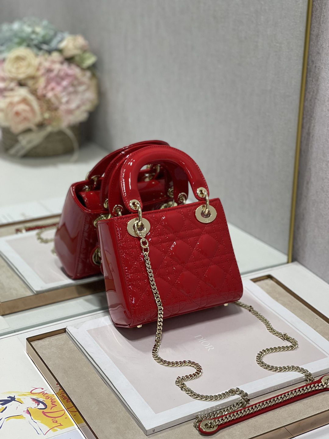 Lady Dior My ABC迪奧一比一復刻專櫃同步女款手提包紅色 斜挎包