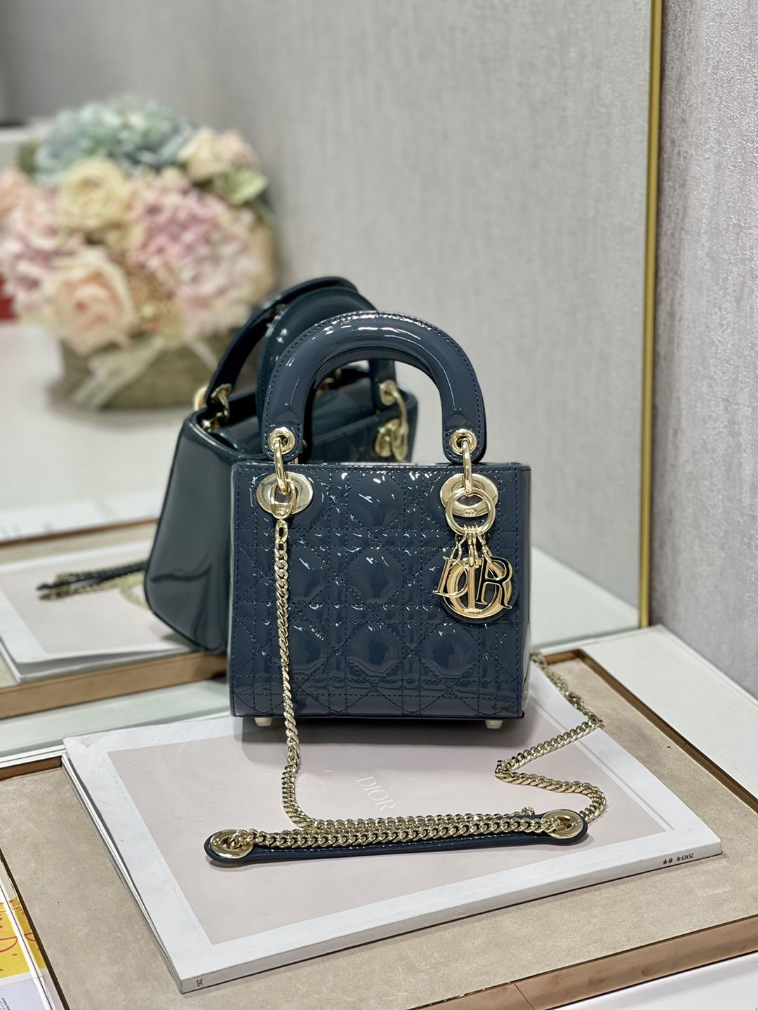 頂級復刻奢侈品DIOR法國原單手提包斜挎包女款寶藍色
