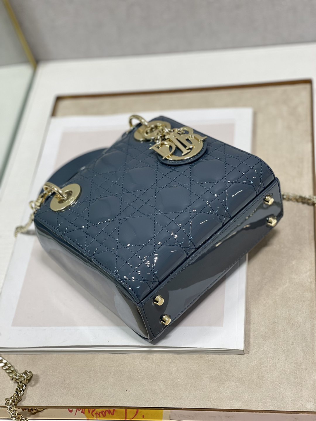 頂級復刻奢侈品DIOR法國原單手提包斜挎包女款寶藍色