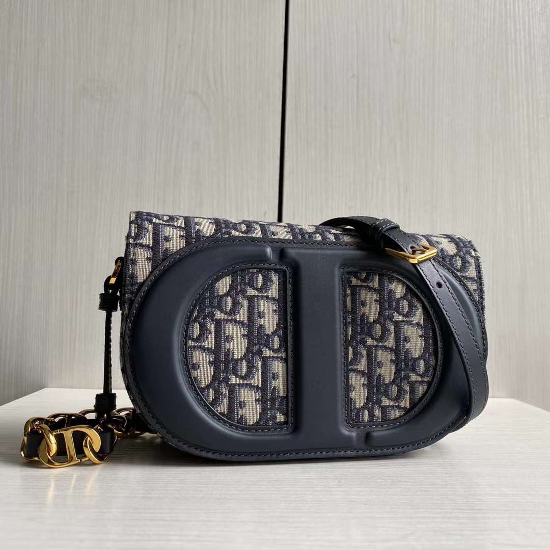 DIOR頂級復刻迪奧刺繡老花帆布signature鏈條斜挎包單肩包女款