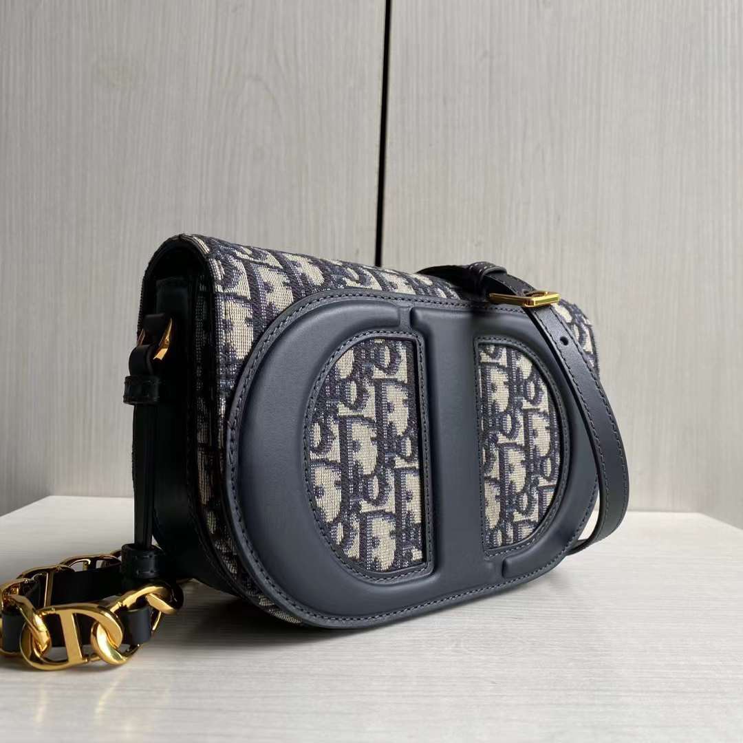 DIOR頂級復刻迪奧刺繡老花帆布signature鏈條斜挎包單肩包女款