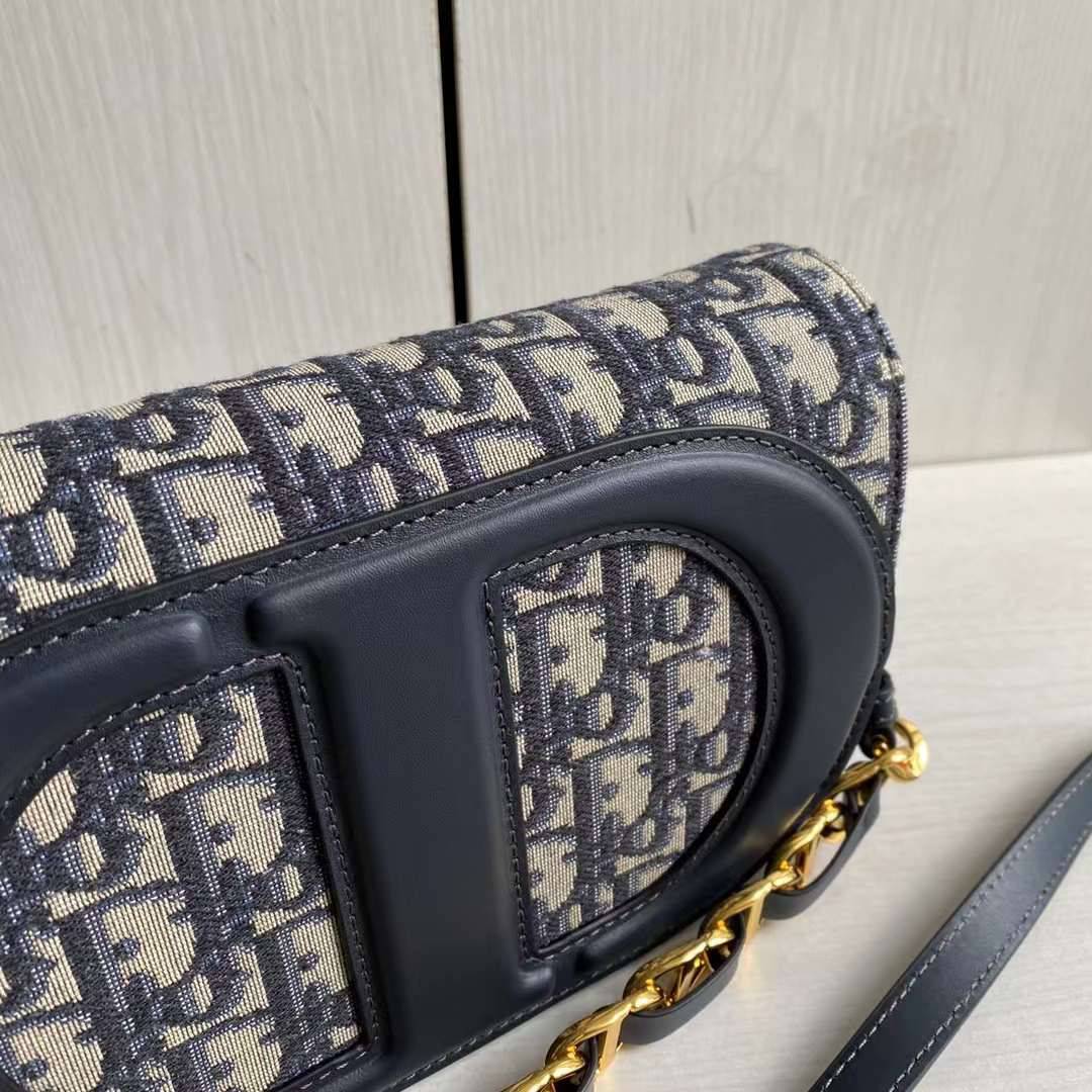 DIOR頂級復刻迪奧刺繡老花帆布signature鏈條斜挎包單肩包女款