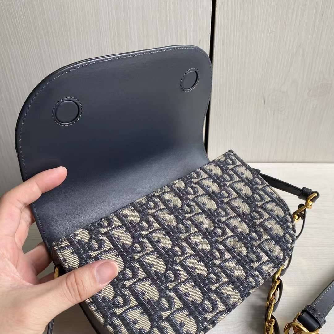 DIOR頂級復刻迪奧刺繡老花帆布signature鏈條斜挎包單肩包女款