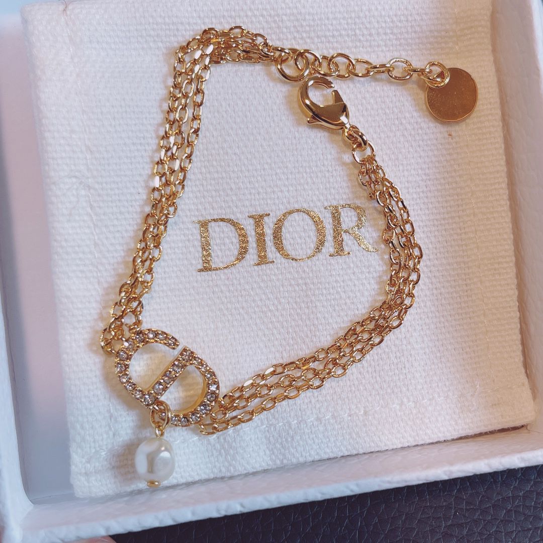 DIOR精仿復刻手鏈水晶鑲磚