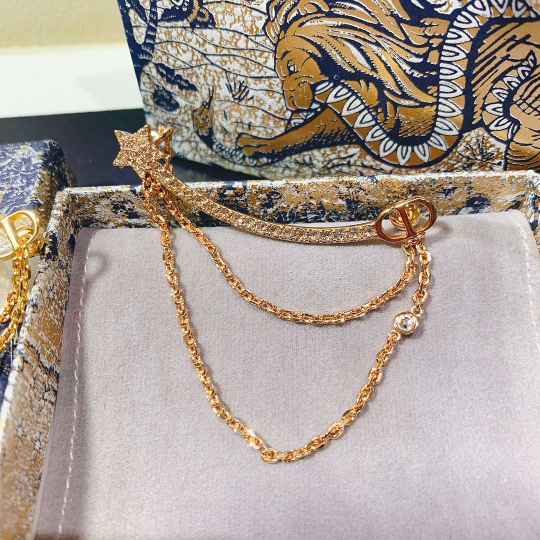 DIOR太精美了高仿耳釘耳夾新品 專櫃同步
