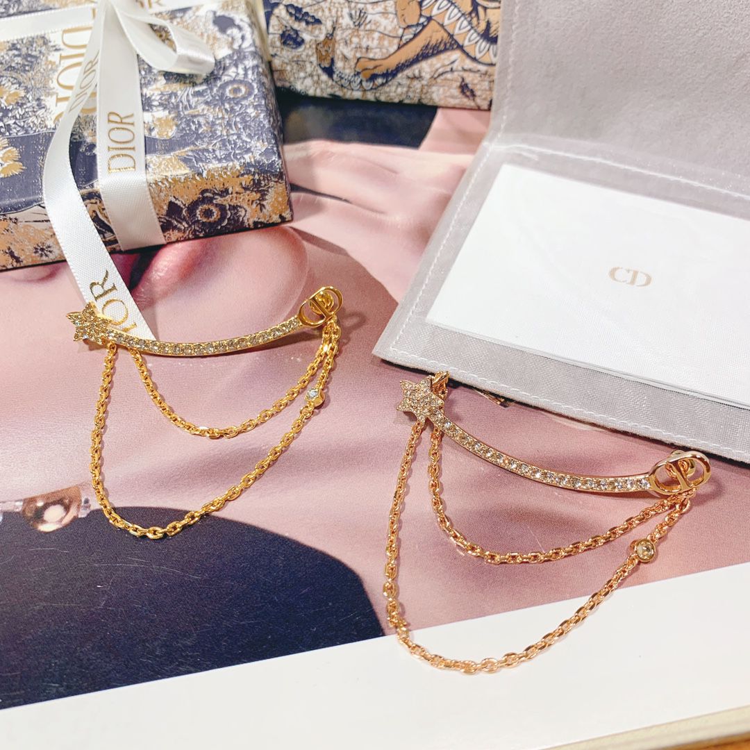DIOR太精美了高仿耳釘耳夾新品 專櫃同步