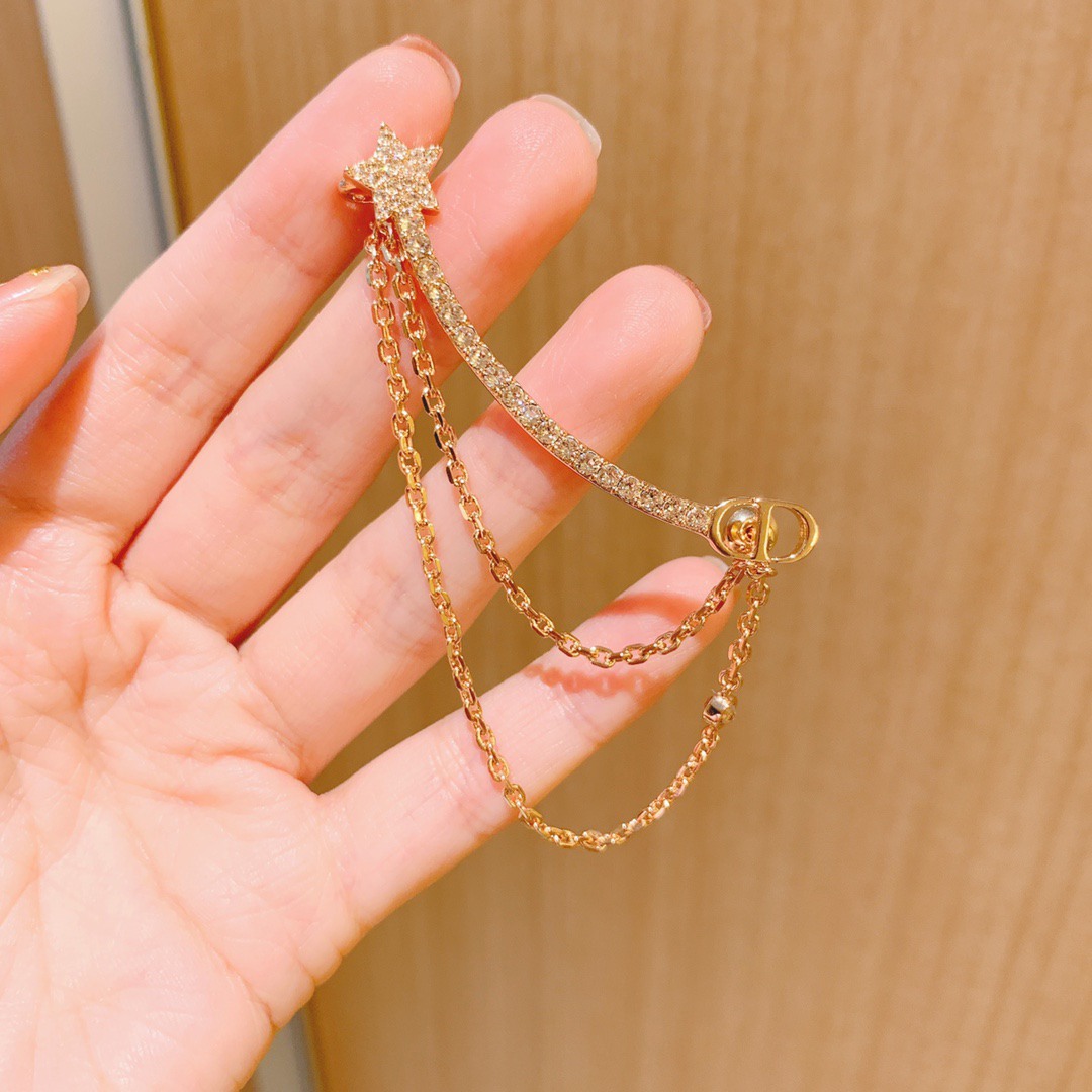 DIOR太精美了高仿耳釘耳夾新品 專櫃同步
